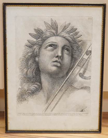 19th century, Italian school, etching, ‘Apollo’, 48 x 36cm. Condition - fair